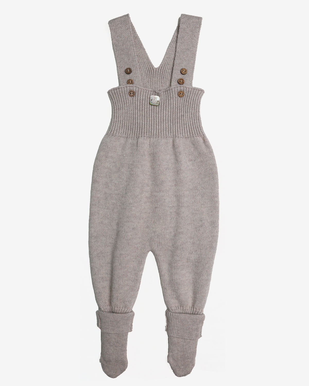 BEIG KNIT OVERALLS