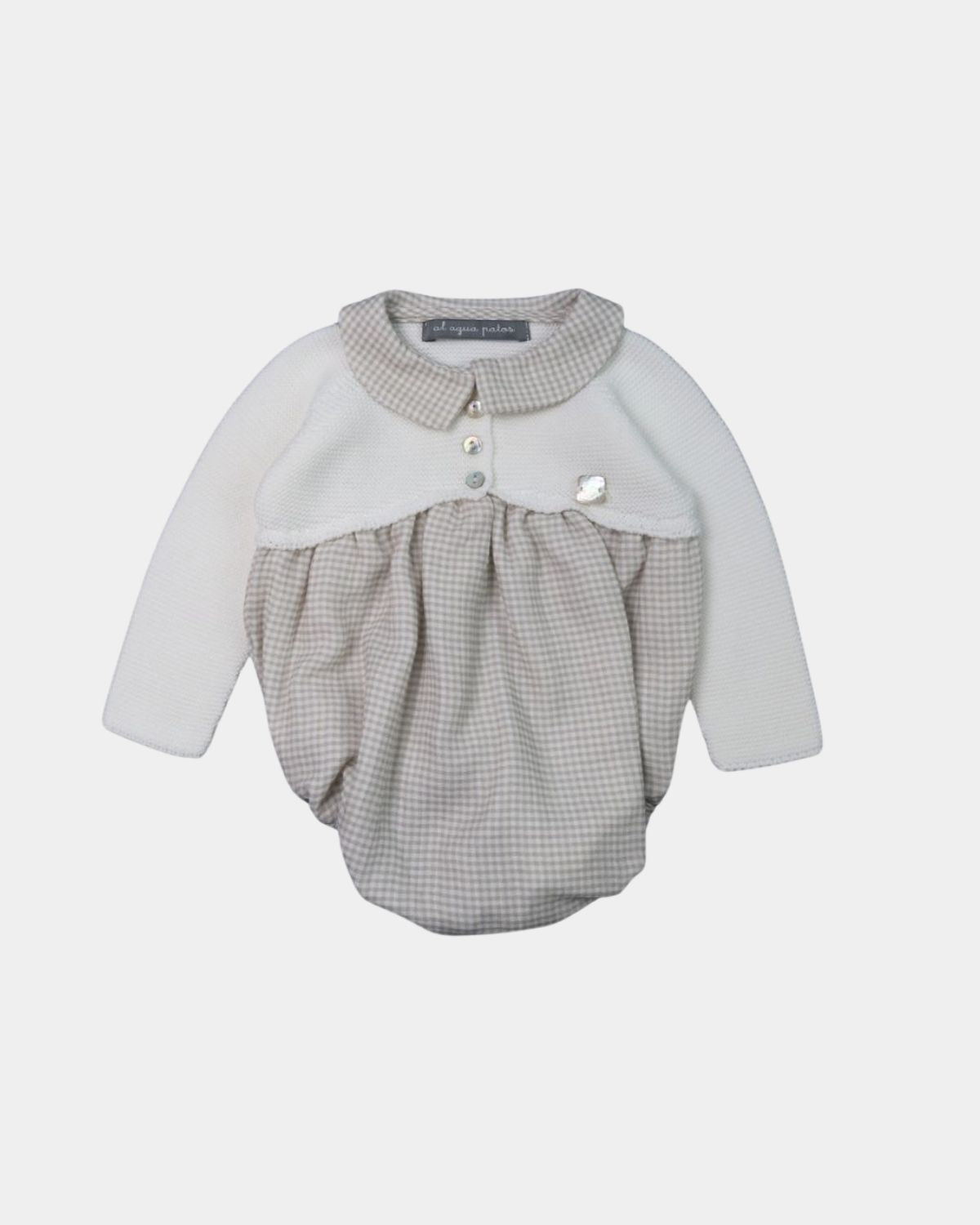 SUSO VICHY BEIGE ROMPER