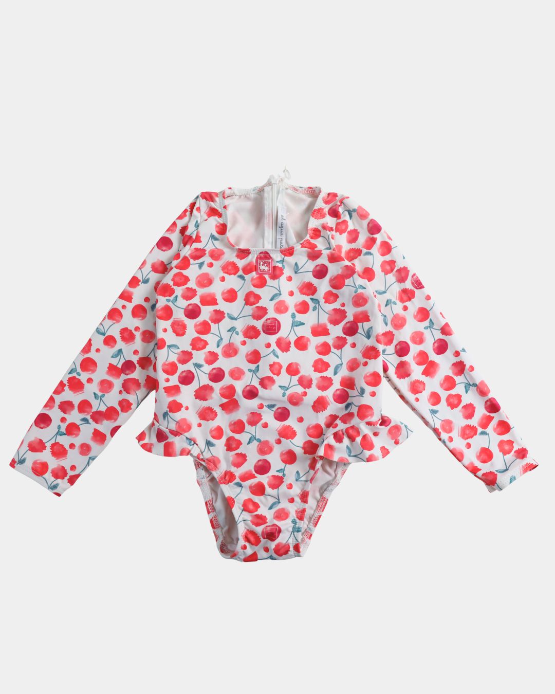 COSTUME INTERO IN LYCRA CON CILIEGIE A MANICA LUNGA