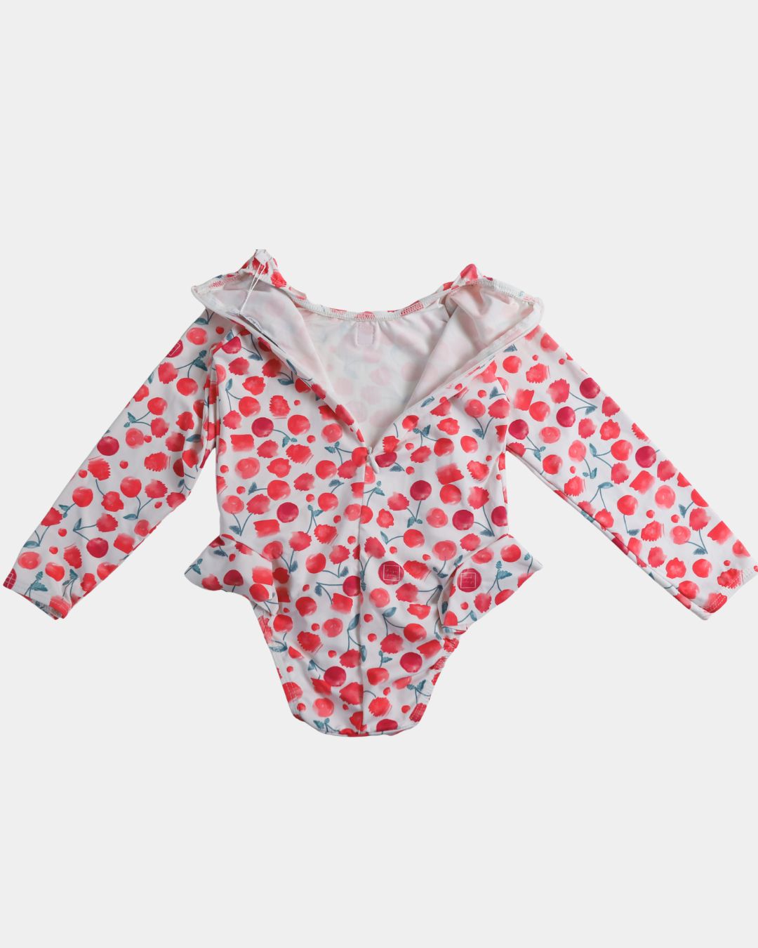 COSTUME INTERO IN LYCRA CON CILIEGIE A MANICA LUNGA