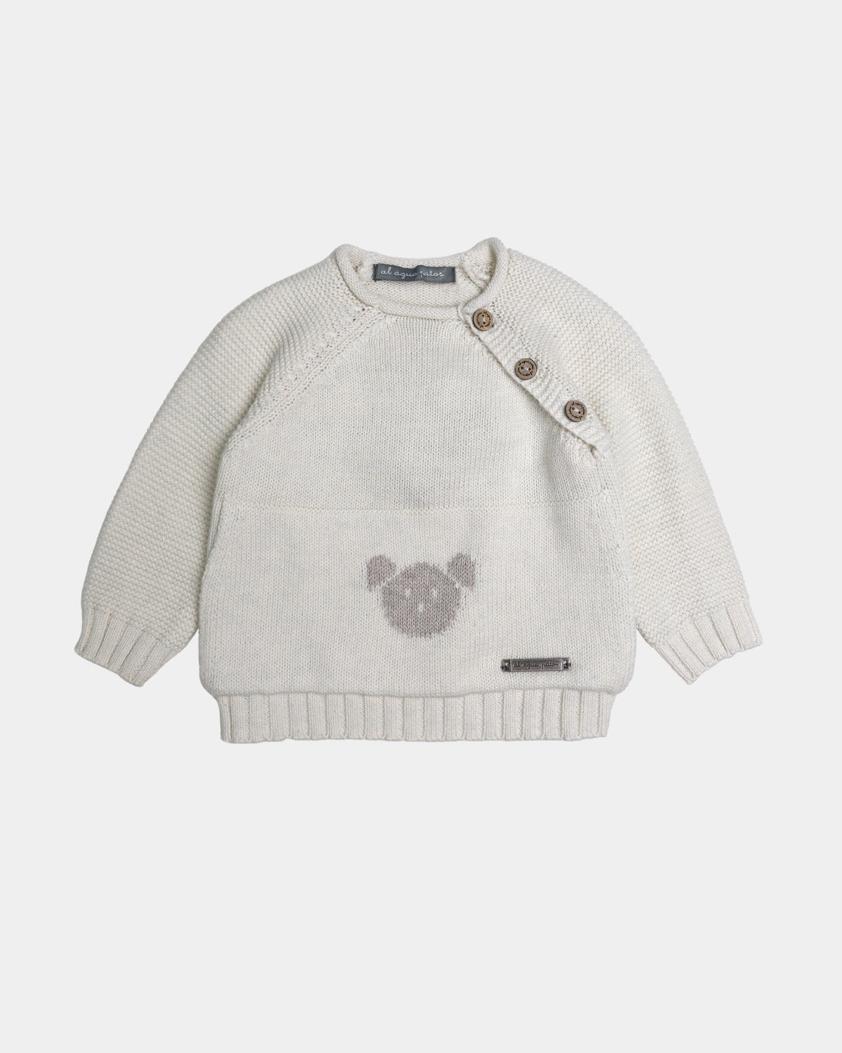 ECRU BEAR SWEATER