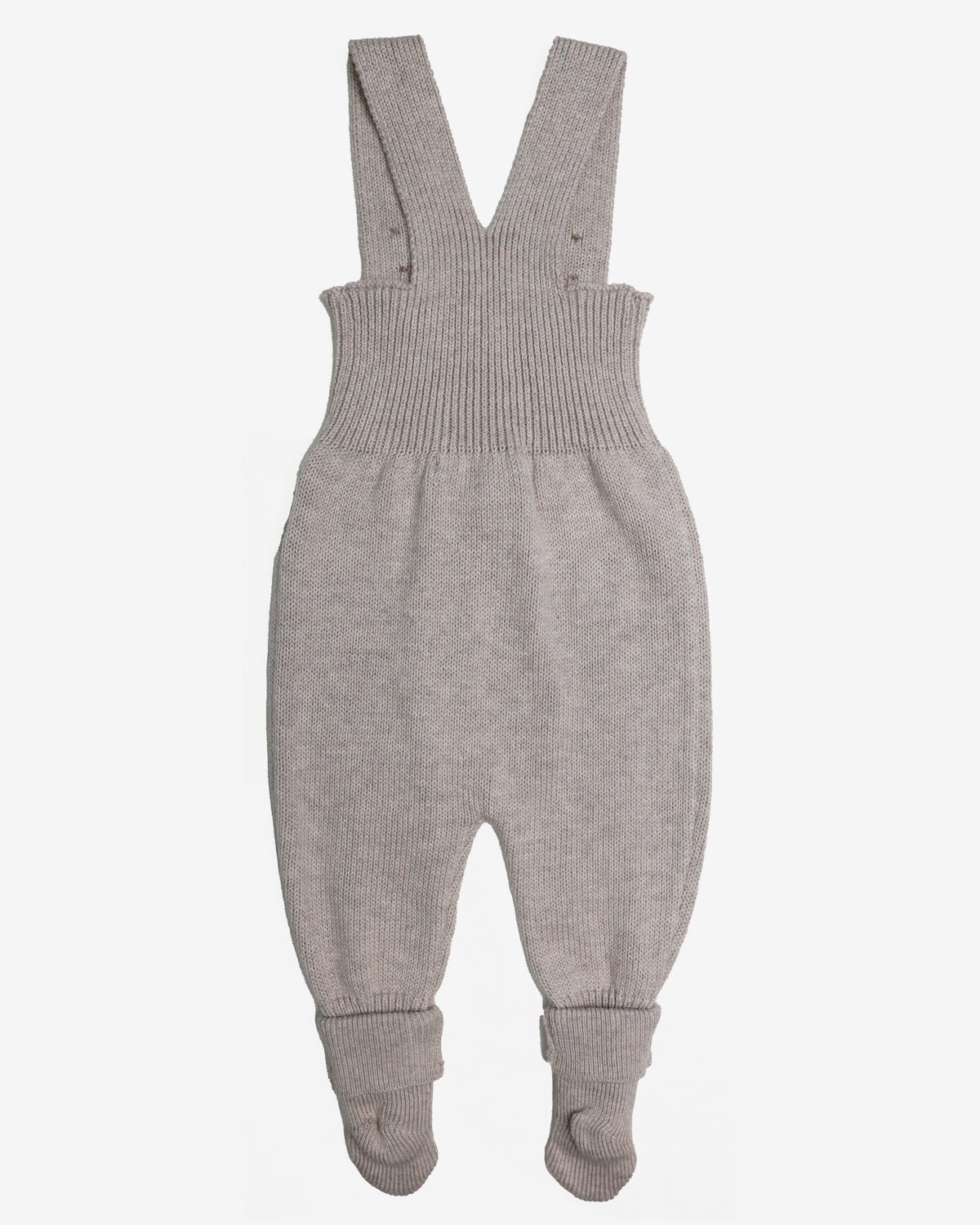 BEIG KNIT OVERALLS