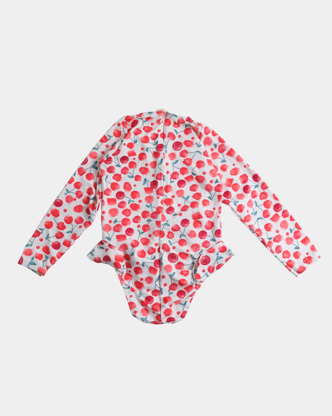 COSTUME INTERO IN LYCRA CON CILIEGIE A MANICA LUNGA
