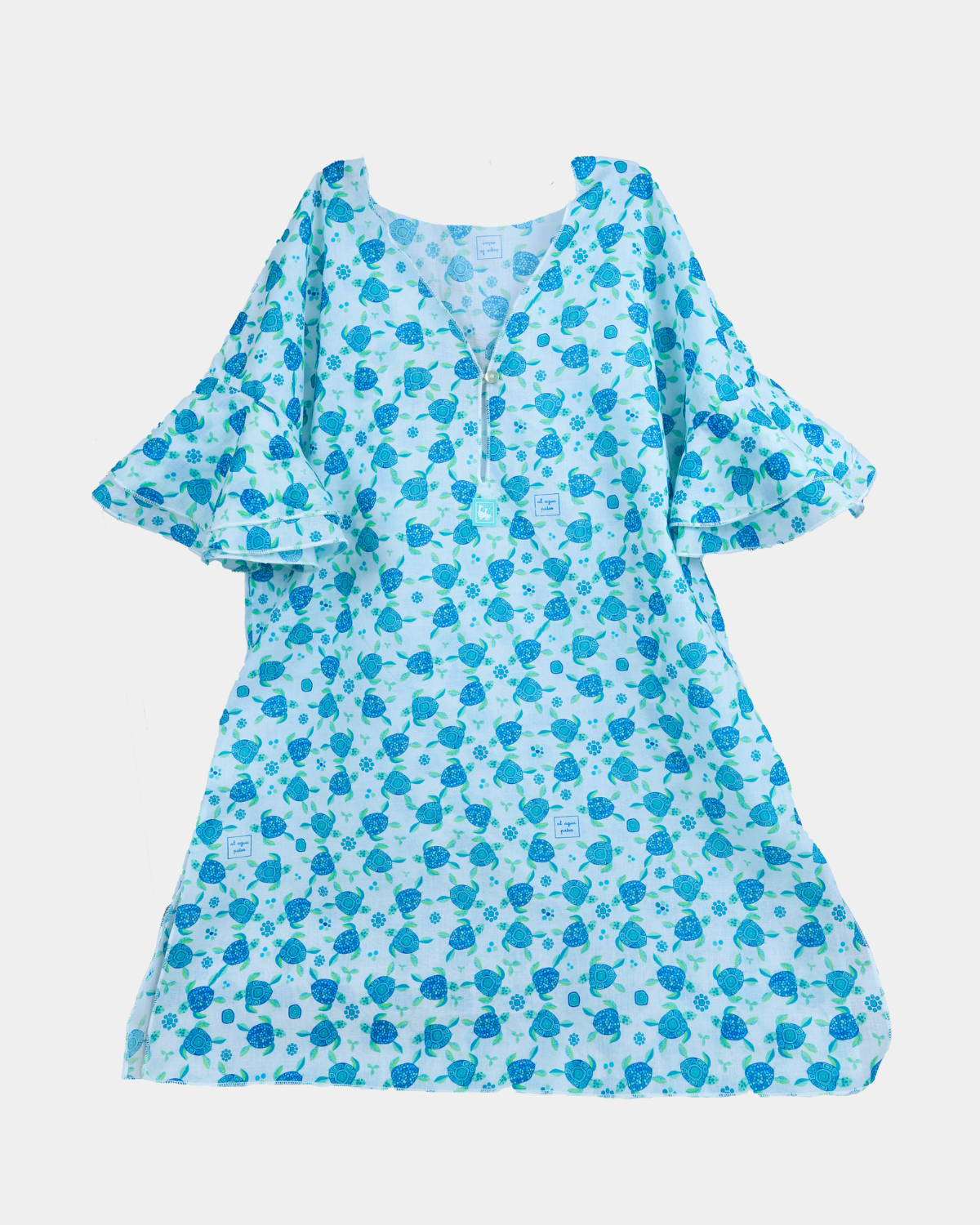 KAFTAN MAMÁ TORTUGAS  AZUL