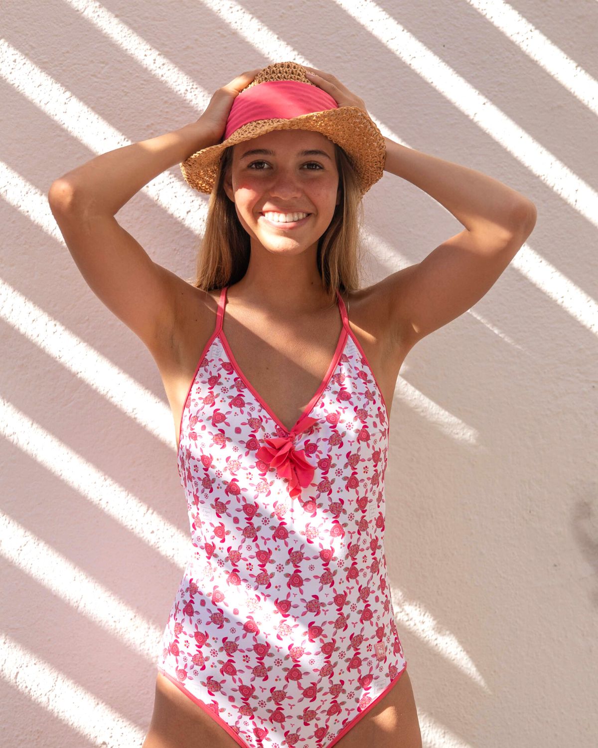 SWIMSUIT MAMA TURTLES RED